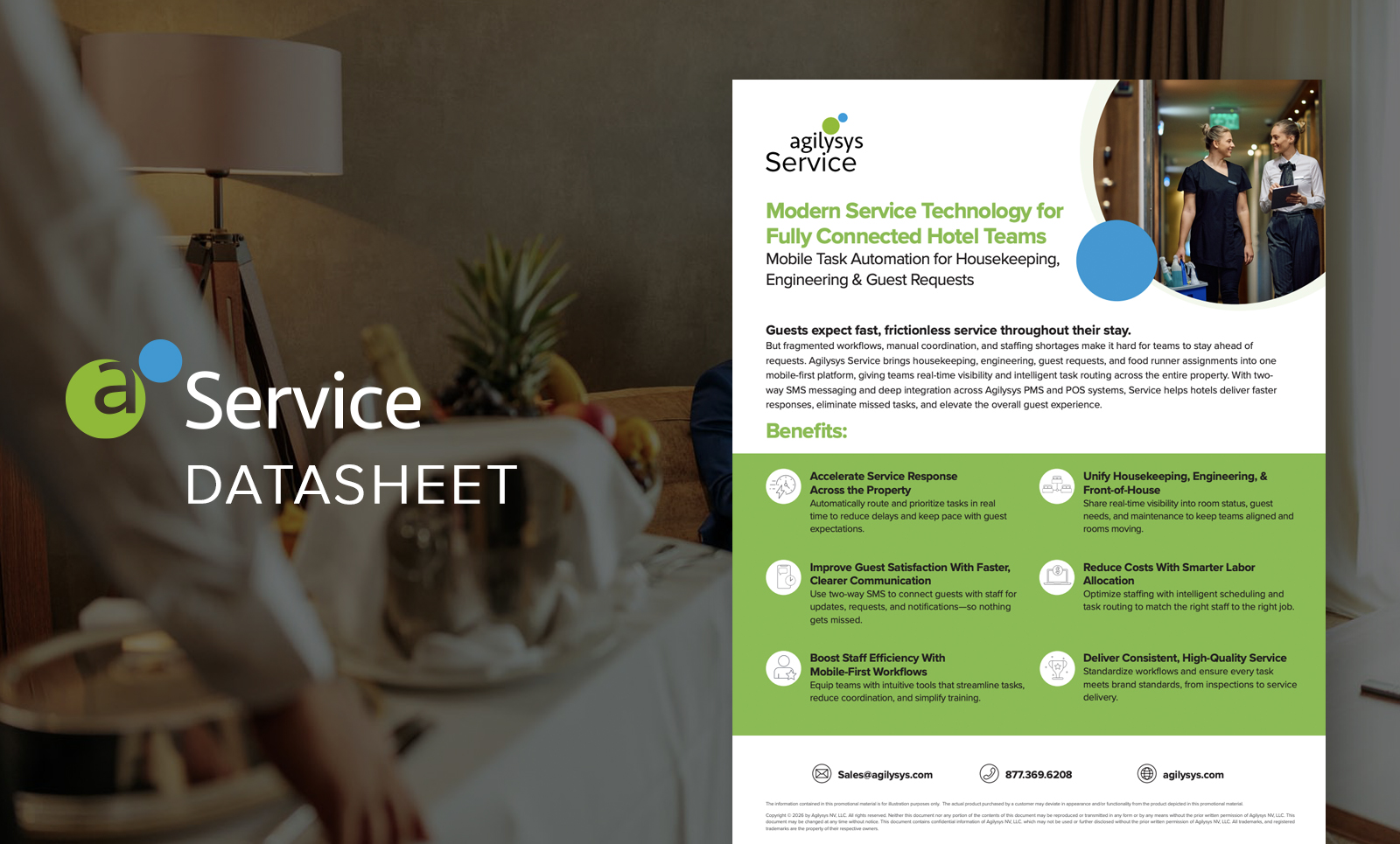 Agilysys Service Brochure: Enhance Service With Automated Workflow & Task Management