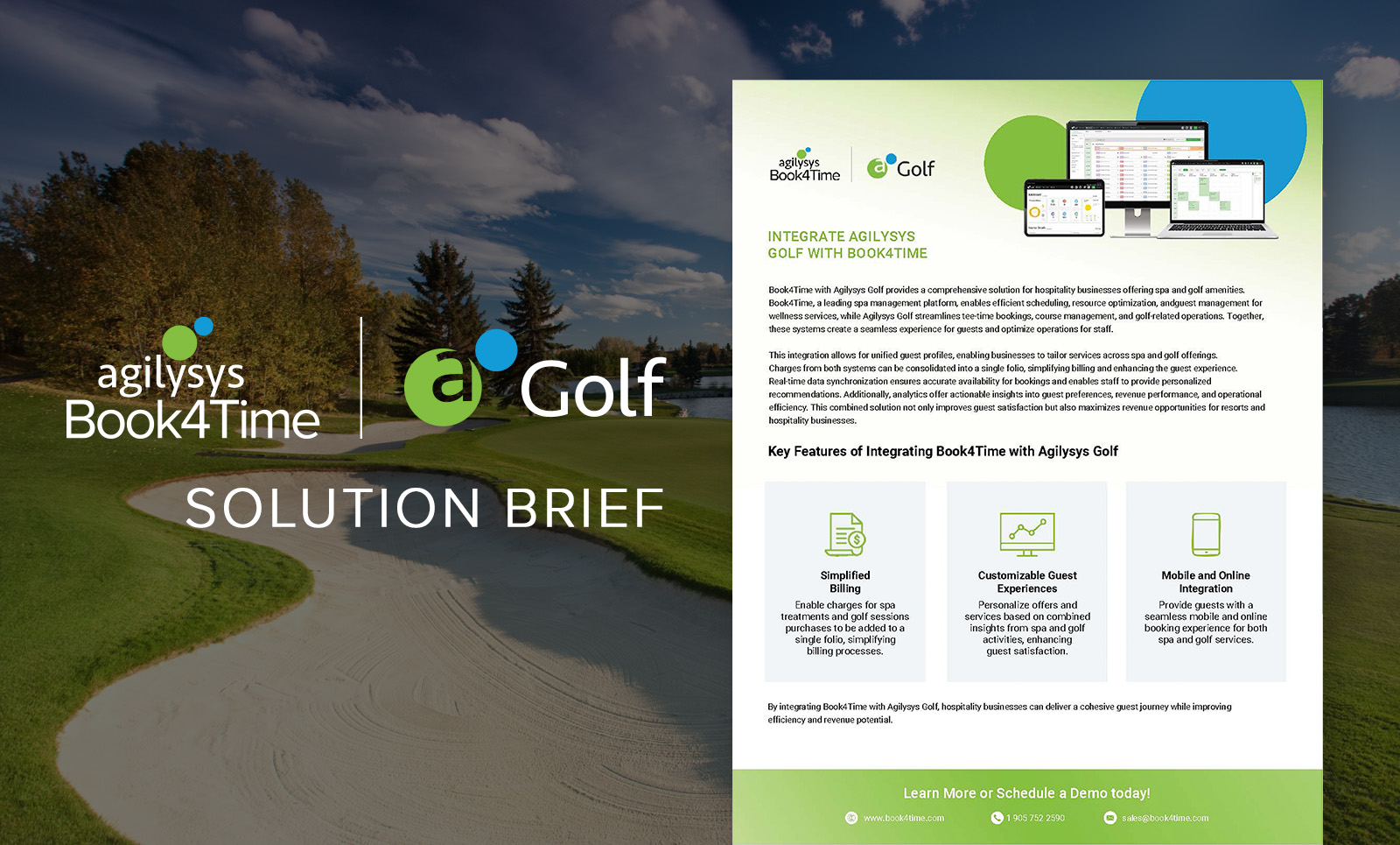 Book4Time x Agilysys Golf Solution Brief: Create a Seamless Experience