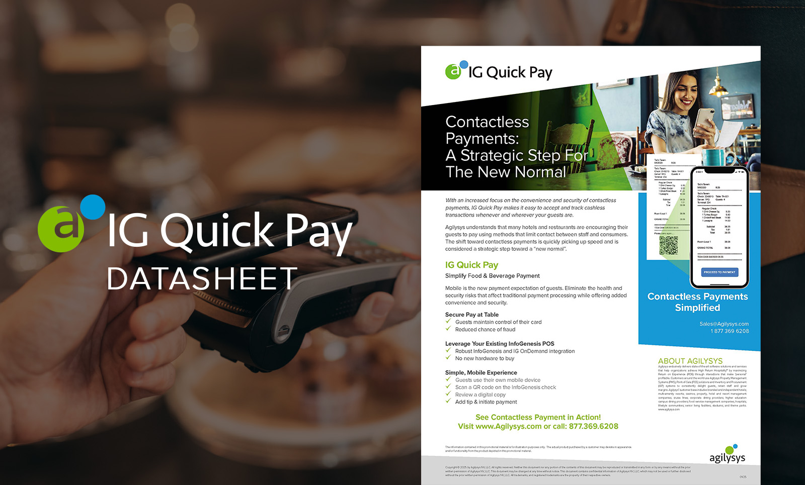 IG Quick Pay Brochure: Contactless Payments That Simplify Food & Beverage Payment